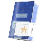 AMATHINGS Funda transparente e impermeable para carné de animales de compañía, funda para carné de animales de compañía de la UE con compartimento para carné de vacunación, funda protectora