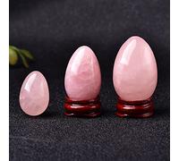 Amatista Cristal de huevo Adorno de cuarzo Piedra natural Cuarzo Inicio Energía decorativa Piedra mineral Ornamentos minerales, Cuarzo rosa, 20x30mm