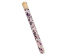 Amatista + cristal de roca + varita de agua de cuarzo rosa