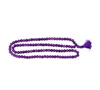 Amatista natural 108 cuentas + cuentas Guru Jaap Mala, piedra semipreciosa, joyería de moda, reiki, amor positivo, riqueza, abundancia, buena suerte, fuerza, 6 mm-B08THPLDN7