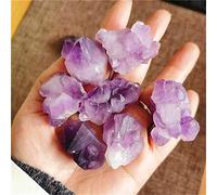 Amatista natural Cuarzo crudo Pequeño racimo Curación Reiki Piedra Punto de cristal Punto de ánimo Espécimen Decoración para el hogar Cristales crudos Minerales-100 gramos_Mezcla aleatoria