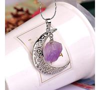 Amatista Natural tipo Luna mano MakeRock Mineral espécimen piedras decoración piedras naturales para mujeres joyería regalos-piedra de luna