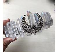 Amatista, piedra en bruto, corona de cristal de cuarzo, piedra clara cruda, amatista, Ángel, Aura, peine dorado, princesa nupcial, accesorios for el cabello de sirena Inicio Colecciones (Color : D,