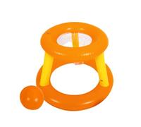 AMATOYS - Canasta Hinchable Y Flotante - Juguetes Piscina Hichable Set - Aro De Baloncesto Flotante - Juguetes De Flotador Piscina Ninos - Juegos Piscina para Verano, Fiestas