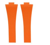 AMAUPCKCA Correa de reloj de caucho fluorescente FKM de 11 mm y 12 mm for Tissot PXRT, correa de liberación rápida, hebilla de mariposa, accesorios for reloj, unisex.(Orange,11mm)