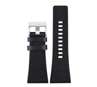 AMAUPCKCA Correas de reloj diésel for hombre, 26MM, 28MM, 30MM y 32MM, correas de reloj de pulsera de gran tamaño, color negro y marrón, correa de cuero auténtico for piel de becerro(DS-1509 Black sk,
