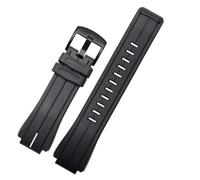 AMAUPCKCA Pulsera de Goma de Silicona de 24x16mm, Correa de Reloj for Relojes Timex T2N738 T2N739 T2N720 T2N721 T49706, Correa de Moda Deportiva(White BK)