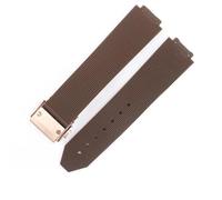 AMAUPCKCA Pulsera de reloj de silicona de, correa de goma resistente al agua, accesorios de reloj deportivo femenino, correa de reloj de 15 * 21mm(Brown-rosegold)