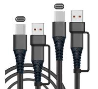 Amavheaf Cable USB C a USB C, 60 W, 3 pies, paquete de 2 cables de carga rápida QC y PD 2 en 1 USB-A/C a tipo C para Sa msung Galaxy, para i Phone Pad/Laptop Pro/Plus/Max MacBook, tabletas