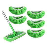 AmaVins Almohadillas reutilizables 100% chenilla compatibles con mopa Swiffer, cubierta plana húmeda y seca, paquete de 5 almohadillas lavables para limpieza de superficies y suelos de madera dura