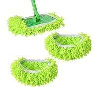 AmaVins Almohadillas reutilizables compatibles con mopa barredora, cubierta plana húmeda y seca, paquete de 2 almohadillas lavables para limpieza de superficies/suelos de madera dura (mopa no