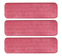 AmaVins Paquete de 3 almohadillas de limpieza de microfibra con todas las mopas Bona, almohadillas de microfibra reutilizables para fregona de 18 pulgadas, almohadillas de repuesto para pisos de