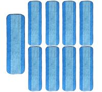 AmaVins Paquete de 9 almohadillas de limpieza de microfibra para mopa Bona, almohadillas de microfibra reutilizables para fregona de 18 pulgadas, almohadillas de repuesto para pisos de madera dura,