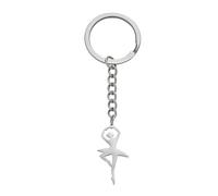 Amaxer Llavero de bailarina, bailarina, bailarina, bailarina, joyería inspiradora de gimnasia, regalos de equipo, llavero de cadena, Estilo 1, 24.5mm