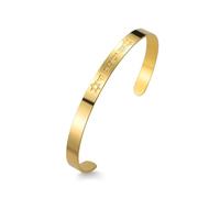 Amaxer Pulsera Am Yisrael Chai para mujer, estrella de David, judía, judío, judío, cábala, bendición, abierto, ajustable, pulsera, talla única, Acero inoxidable, Acero inoxidable.