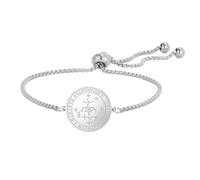 Amaxer Pulsera con el Sello del Séptimo Arcángel San Miguel para Mujer, el Sello de los Siete Arcángeles, Joyería Talismán de Acero Inoxidable, Pulsera de Cadena de Caja con Charm Ajustable, One Size