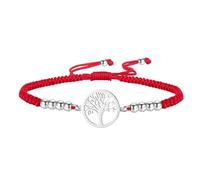 Amaxer Pulsera de cuerda tejida con árbol de la vida para mujer, diseño de árbol de la vida, ahuecado, ajustable, cuerda trenzada, pulsera de la amistad, talla única, Acero inoxidable, No es una