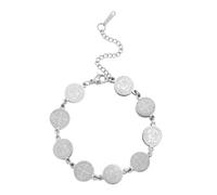 Amaxer Pulsera de San Benito de Nursia para mujer, exorcismo, cruz católica romana, protector religioso de acero inoxidable, talla única, Acero inoxidable, Acero inoxidable.