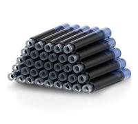Amaxiu 36 cartuchos de tinta azul para pluma estilográfica de 3.4 mm, recambios de tinta para pluma estilográfica, estándar internacional, compatible con bolígrafo de caligrafía de diámetro(azul)