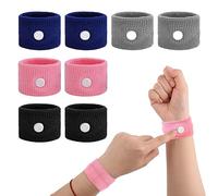 Amaxiu 4 pares de bandas de alivio para el mareo, pulsera para prevenir el mareo el mareo el aire las náuseas el vértigo Essentials acupresión parches para el mareo para niños y adultos(A)