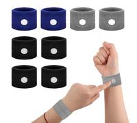 Amaxiu 4 pares de bandas de alivio para el mareo, pulsera para prevenir el mareo el mareo el aire las náuseas el vértigo Essentials acupresión parches para el mareo para niños y adultos(B)