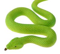 Amaxiu Figuras de Serpiente elásticas, Serpiente de Goma, Modelo de Serpiente de Selva Tropical, Serpientes Falsas, Accesorios de jardín de pitón para decoración de Fiesta de Halloween (Verde)