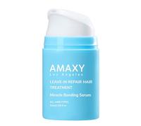 AMAXY Miracle Bonding Serum, tratamiento para el cabello sin enjuague, repara el cabello seco o dañado, 3 minutos para revertir el daño, control del encrespamiento, protección contra el calor, sin