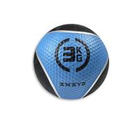 AMAYA SPORT Balón Medicinal Caucho High Grip - 3 kg, Slam Ball de Caucho Antideslizante, Wall Ball de Agarre Cómodo y Bote moderado para Entrenamiento Fitness