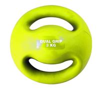 AMAYA SPORT Balón Medicinal Dual Grip Con Asas Para Entrenamiento Funcional De Levantamiento De Peso, Ejercicio Fitness, Doble Agarre Cómodo, Gimnasio, Tamaño 3, 1 Unidad
