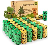 AMAYGA Bolsas para Caca de Perro,24 Rollos/600 Unidades,Extra Grueso Prueba de Fugas, Bolsas para residuos de Perros, 1 dispensador