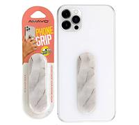 Amayo Grip - El Original! Soporte para Dedos y Anillo para Teléfono Móvil (Serie de Mármol, Blanco)
