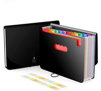 Amaza Carpeta Acordeón A4 12 Bolsillos, Carpeta Clasificadora, Carpeta de Archivos Acordeon, Extensible, Portátil, Gran Capacidad, Que Se Expande a 13 inch Puede contener 1500 Hojas (con Pestañas)