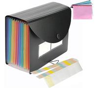 Amaza Carpeta Acordeón A4 24 Bolsillos, Carpetas Archivadoras Expandible con 3 Carpeta Sobre Plastico, Carpeta Clasificadora, Clasificador Documentos, Carpeta Separadores (Puede contener 3000 Hojas)