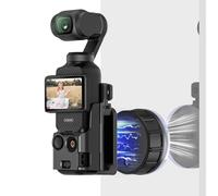 AMAZEAR Combo de soporte magnético y ventosa para coche para DJI OSMO Pocket 3 accesorios, abrazadera magnética de absorción fuerte y soporte base para espejo, vidrio, azulejos, metal, negro
