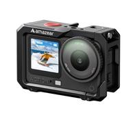 AMAZEAR Jaula para dji Osmo Action 6, Action6 Pro Accesorios Cage/Case, Funda Protectora Multifunción de Marco Utilitario, Carcasa de Aluminio Más Fuerte con Tapas de Lente de Silicona Suave,Negro