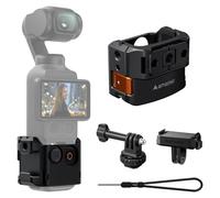 AMAZEAR Pocket 3 Metal Jaula para DJI Osmo Pocket 3 Accesorios - Jaula de cámara con marco protector, zapata de luz fría, cambio rápido de acción y adaptador Gopro - Accesorios de aluminio para Pocket