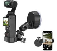 AMAZEAR Soporte de Coche con Ventosa para dji OSMO Pocket 3 GoPro, Accesorios para OSMO 360, Soporte para teléfono móvil, Soporte POV de Bloqueo rápido para Vidrio, Azulejos, Superficie Superior