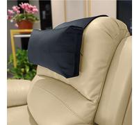 AmazeCov Almohada para reposacabezas con relleno de algodón perlado, cojín antideslizante para reposacabezas reclinables, sofás y sofás biplaza (negro)