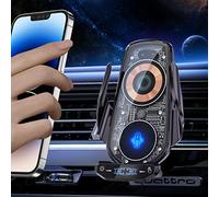 AmazeFan Qi 15W Cargador Inalámbrico Coche, Wireless Car Charger, Soporte movil Coche Cargador inalambrico Compatible con Samsung iPhone Huawei, etc 360° rotación Soporte movil Coche con Cargador