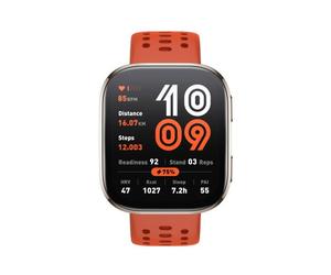 Amazfit Bip 6 Red 5 cm (1.97') AMOLED Digital 390 x 450 Pixeles Pantalla táctil Plata GPS (satélite)