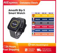 Amazfit-reloj inteligente Bip 5 para hombre y mujer, pulsera con pantalla de 1,91 ", más de 120 modos deportivos, control del ritmo cardíaco y del sueño, para teléfono android Gentle Pink