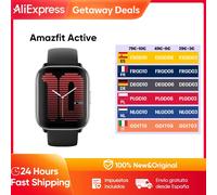 Amazfit-reloj inteligente para hombre y mujer, accesorio de pulsera resistente al agua con GPS, control del ritmo cardíaco, presión arterial y oxígeno, para correr, nadar y exteriores Silver Moon Blac
