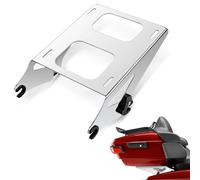 Amazicha Portaequipajes Desmontable Cromado para 2 Unidades, Compatible con Harley Davidson Touring Street Glide/Electra Glide/Road Glide/Road King 2014-2021