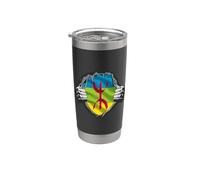 Amazigh Flag Berber Blood Inside Me Superhero Outfit Vaso térmico de acero inoxidable de doble pared
