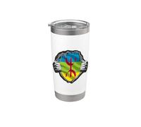 Amazigh Flag Berber Blood Inside Me Superhero Outfit Vaso térmico de acero inoxidable de doble pared