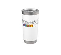 AMAZIGH NI - TIFINAGH AMAZIGH ART Y YO SOY KABYLE ARGELIA Vaso térmico de acero inoxidable de doble pared