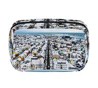 Amazing After Snow Seaside Town - Bolsa de maquillaje con cremallera para cosméticos, bolsa de viaje impermeable para mujer, Varios colores, 17.5x7x10.5cm/6.9x4.1x2.8in