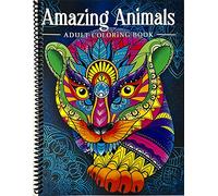 Amazing Animals: libro para colorear para adultos, diseño de mandala para aliviar el estrés | Spiraling FreedomTM