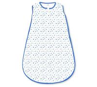 Amazing Baby by SwaddleDesigns, saco de dormir de micropilote con cremallera bidireccional, puntos, azul, pequeño, 0-6 meses
