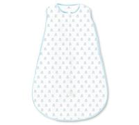 Amazing Baby by Swaddledesigns, Saquito de Dormir de Algodón con Cremallera de 2 Vías, Oso Pequeño, Azul Pastel, Grande, 12-18 Meses
